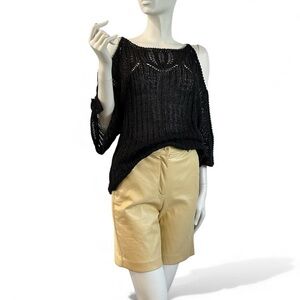 Lace Knit Boho French Made Split Sleeve Sweater